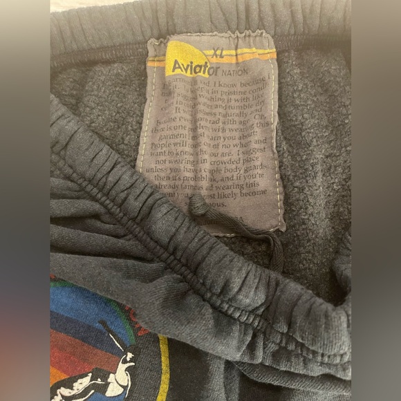 Classic aviator nation sweatpants, charcoal, XL - Picture 3 of 4
